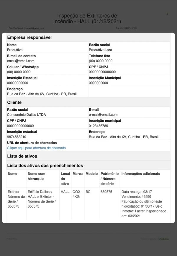 Checklist Extintores Cabeçalho