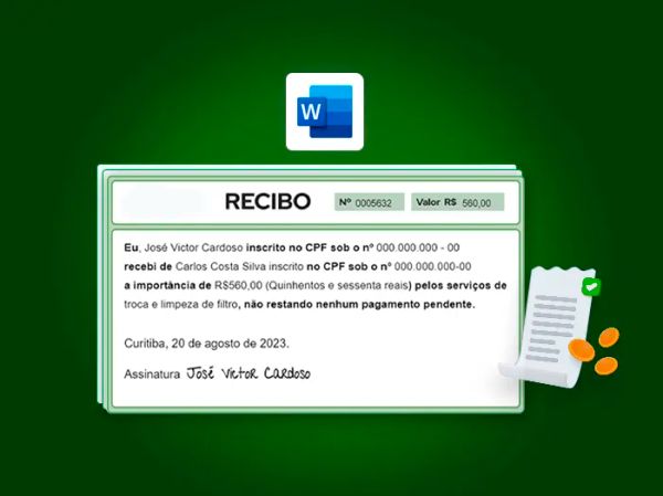 Kit: Recibo de Prestação de Serviço