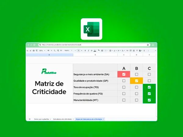 Planilha: Matriz de Criticidade